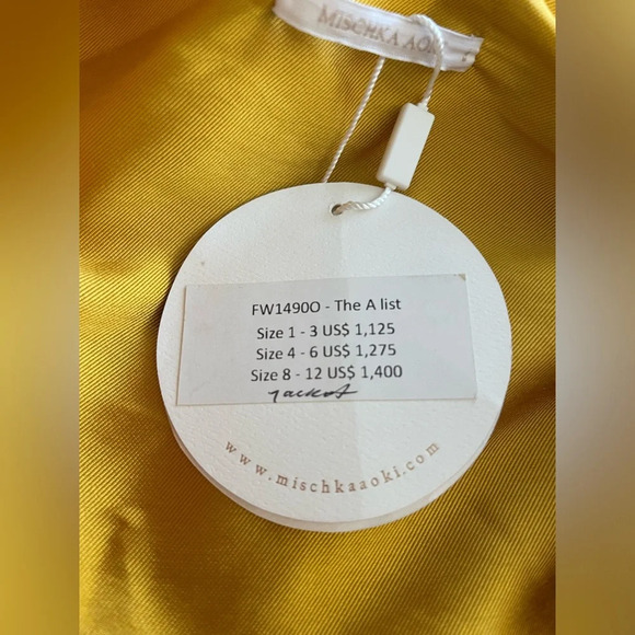 Mischka Aoki Girls The A List Orange Yellow Artificial Fur Jacket - Picture 9 of 9